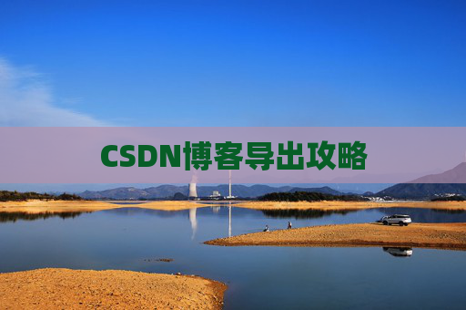 CSDN博客导出攻略